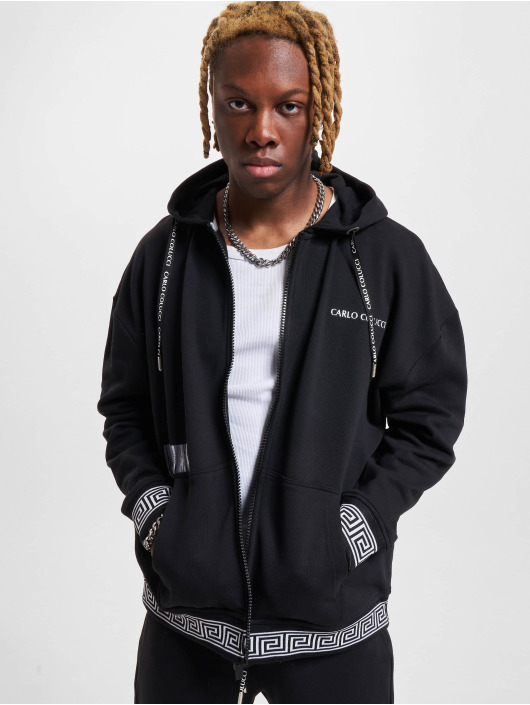 Carlo Colucci Sweat capuche zippé Milano noir