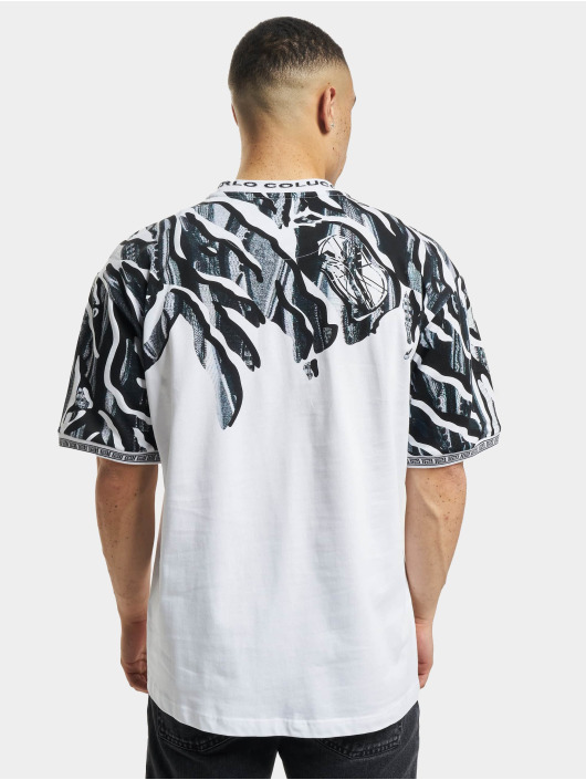 Carlo Colucci T-Shirt Oversize Print blanc