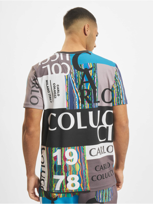 Carlo Colucci t-shirt Print Block grijs