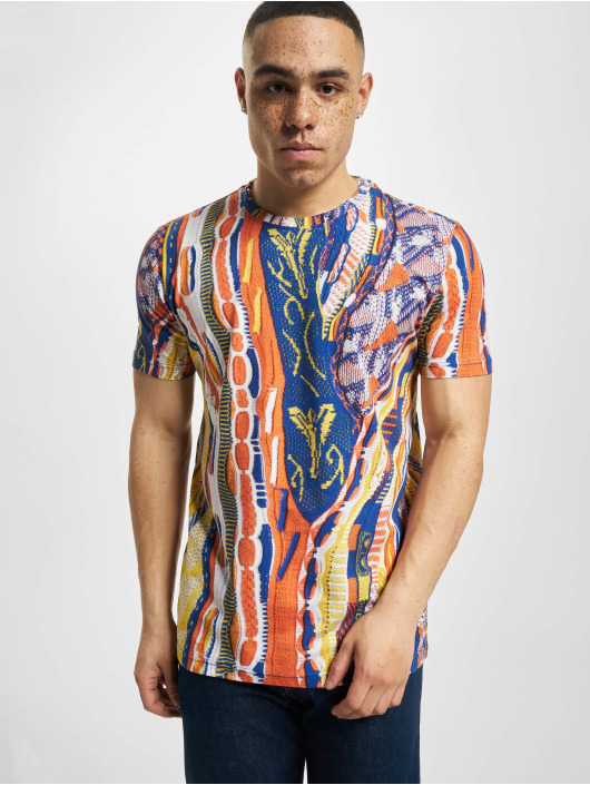Carlo Colucci T-shirts Knit Print blå