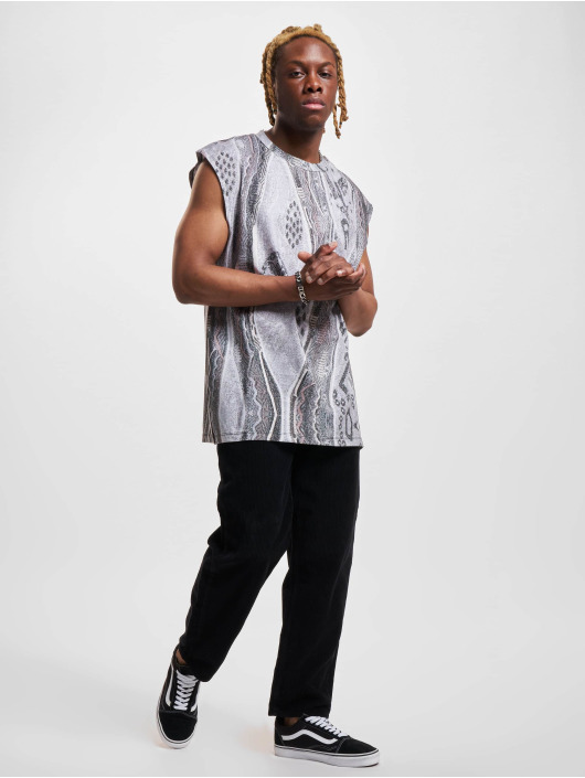 Carlo Colucci Tanktop Knit Print grijs