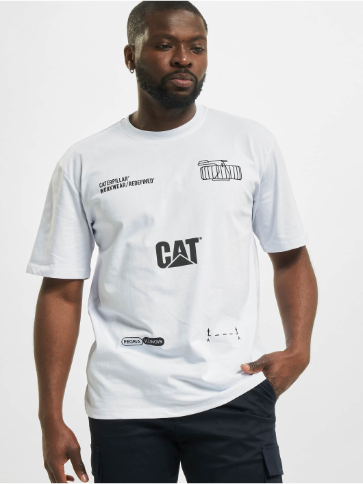 Caterpillar T-Shirt Machinery blanc