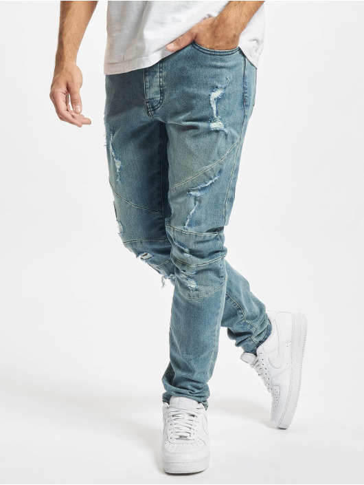 Cayler & Sons Slim Fit Jeans Paneled Denim Pants modrá