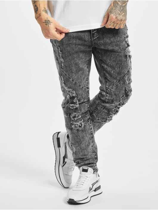 Cayler & Sons Slim Fit Jeans Paneled Denim sort