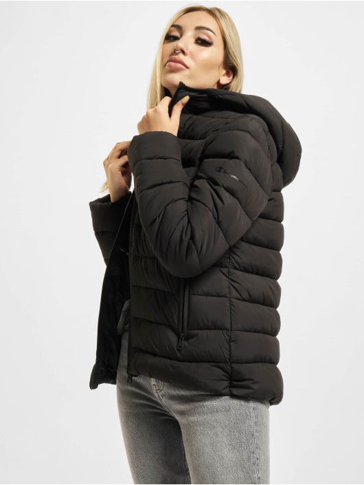 Champion Damen Puffer Jacket Hooded Polyfilled in schwarz