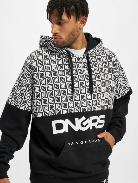 Dangerous DNGRS Bluzy z kapturem Squared Oversized czarny