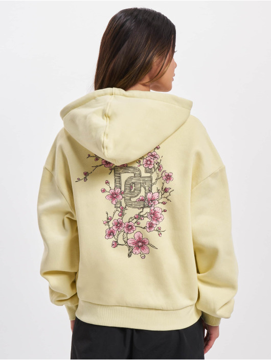 Dangerous DNGRS Damen Hoody Flowerprint in gelb