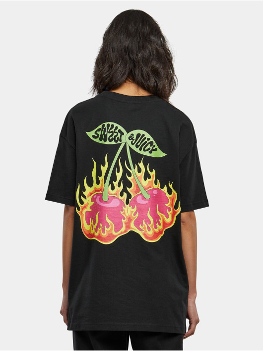 Days Beyond t-shirt Sweet & Juicy Oversize zwart