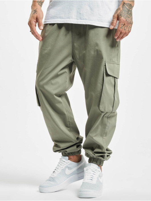 DEF Spodnie Chino/Cargo Flo oliwkowy