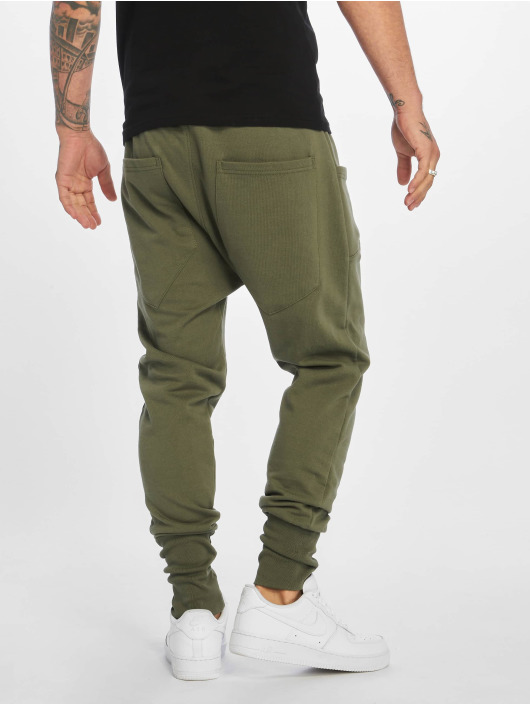DEF Spodnie do joggingu Birds oliwkowy