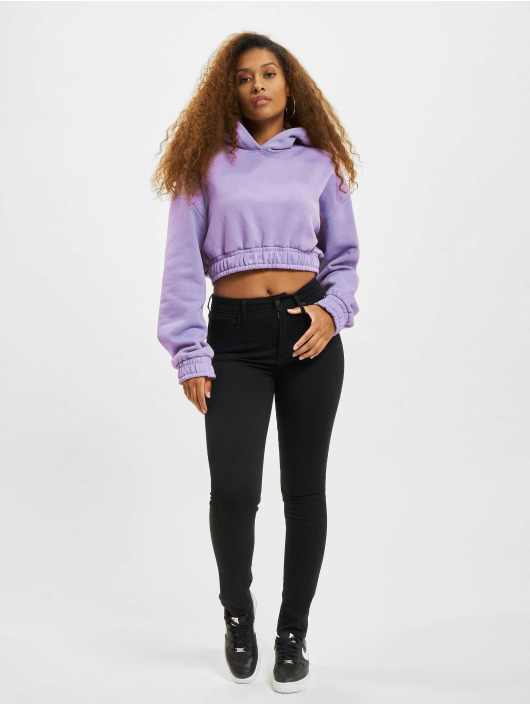 DEF Sweat capuche Cropped pourpre