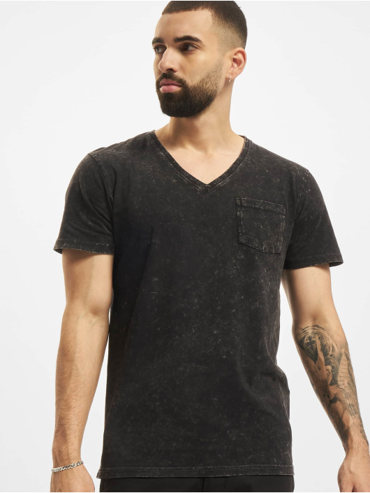 DEF T-Shirt V-Neck gris