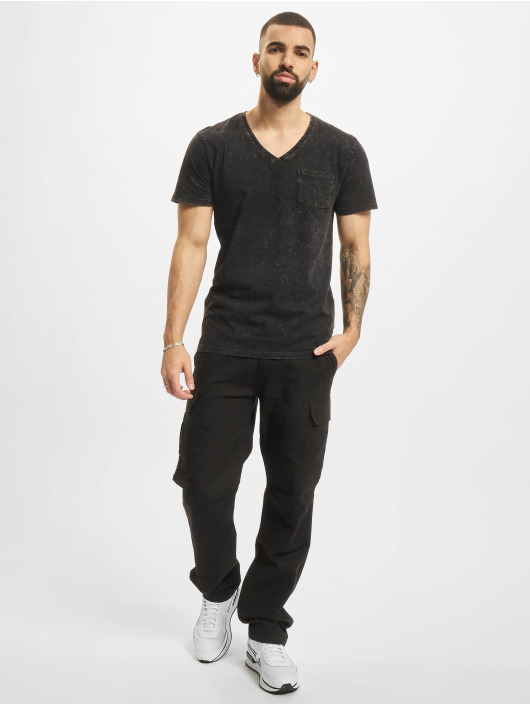 DEF T-Shirt V-Neck gris