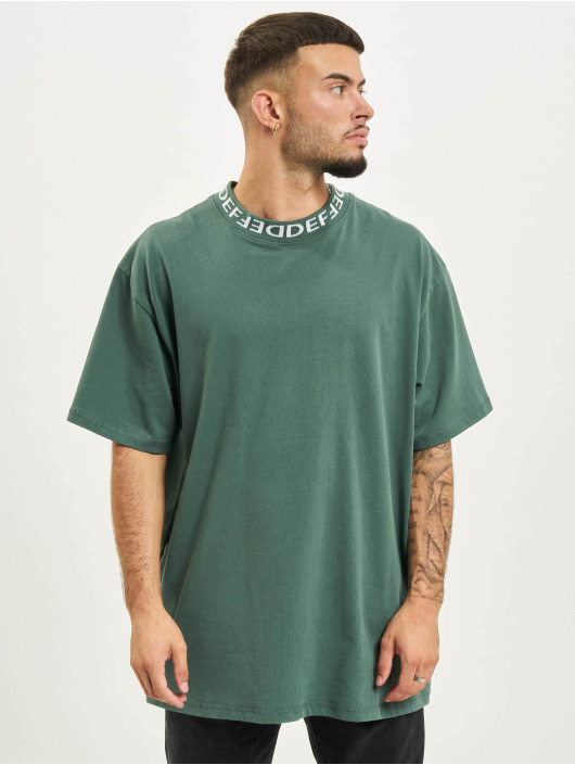 DEF T-Shirt Basic Rib grün