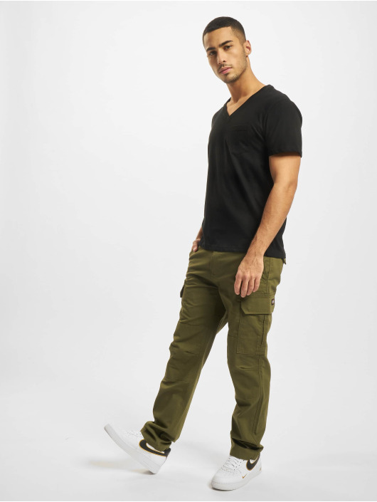 DEF T-Shirt V-Neck schwarz