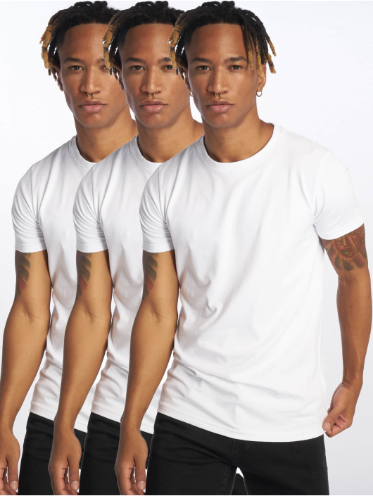 DEF T-Shirty Weary 3er Pack bialy