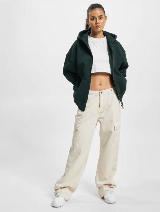 DEF Zip Hoodie Oversized grøn