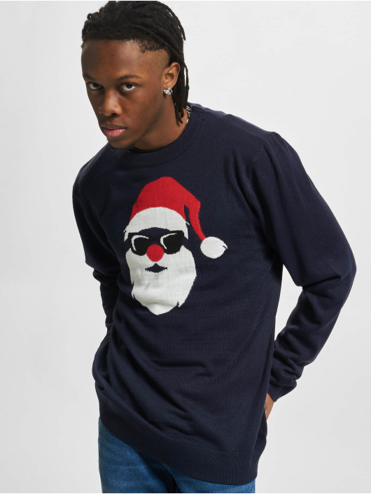 Denim Project Pulóvre XMas Santa Knit modrá