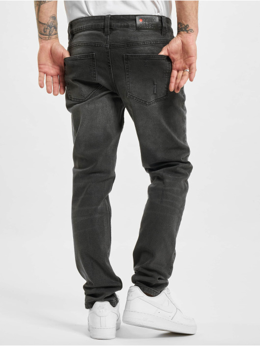 Denim Project Slim Fit Jeans Mr. Red Destroy grå