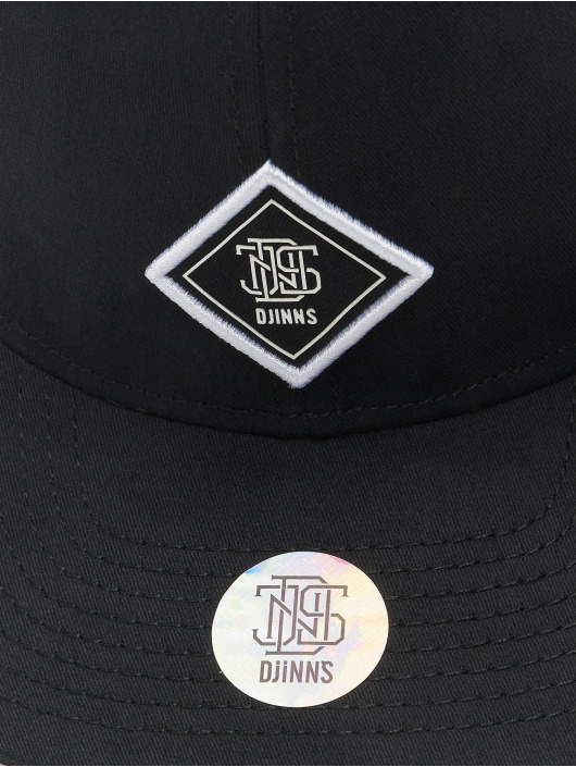 Djinns Snapback Cap 6 Panel Truefit 2.0 Brushed Twill black