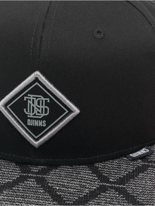Djinns snapback cap 6 Panel Fendolookalike zwart