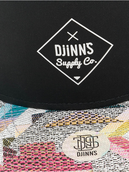 Djinns Snapback Caps 5 Panel Rubber Aztek musta