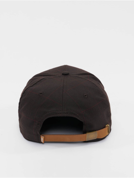 Djinns Snapback Caps 6P Glencheck ruskea