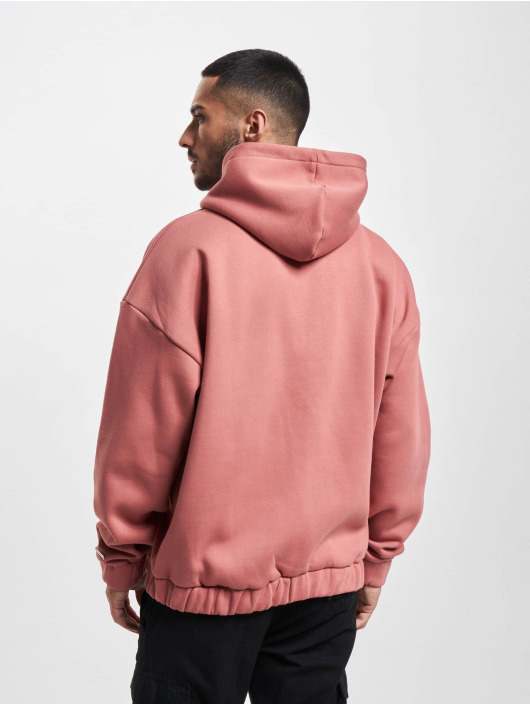 Dropsize Hoodies con zip Super Heavy Oversize Logo Design arancio
