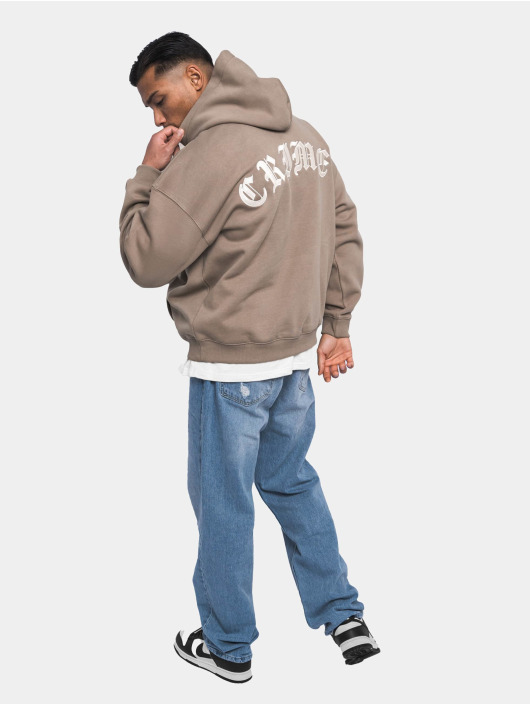 Dropsize Hoodies Heavy Oversize Crime hnědý