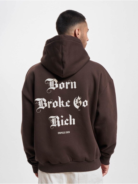 Dropsize Herren Hoody Heavy Oversize Got Rich in braun