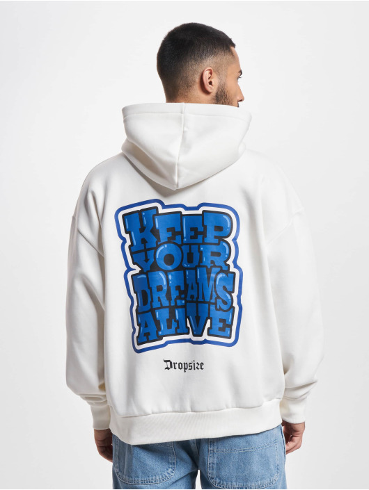 Dropsize Sudadera Heavy Oversize Keep Your Dream Alive blanco