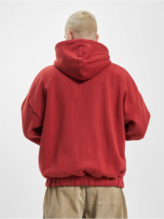 Dropsize Sudaderas con cremallera Super Heavy Oversize Logo rojo