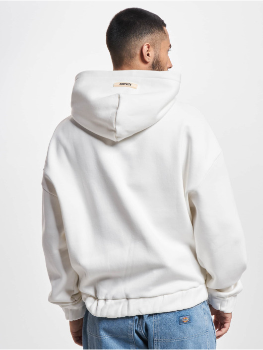 Dropsize Sweat capuche Heavy Oversize Rubber Patch blanc