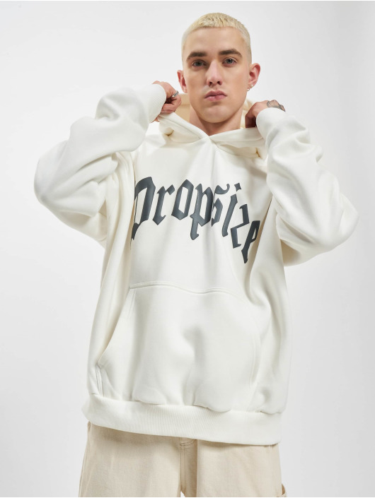 Dropsize Sweat capuche Heavy Oversize Steel Grey Puffer Print blanc