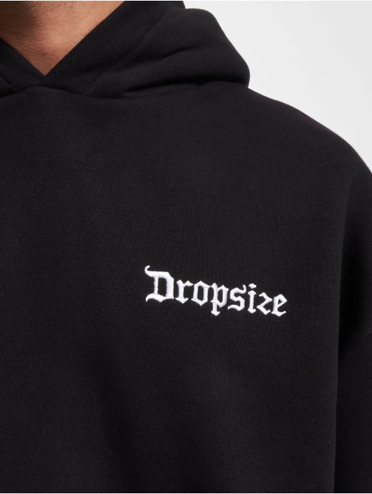 Dropsize Sweat capuche Heavy Oversize Logo Backprint noir