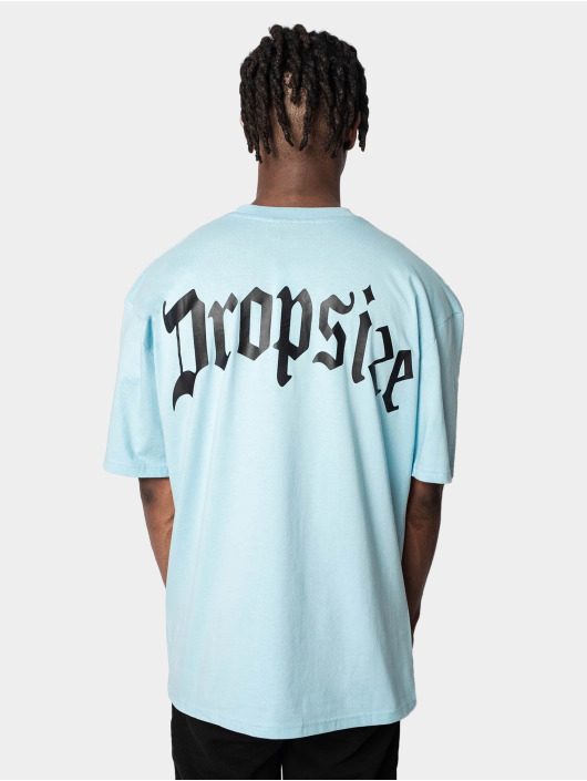 Dropsize t-shirt Heavy Oversize Backprint blauw