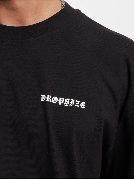 Dropsize t-shirt Heavy Oversize Circle Design zwart