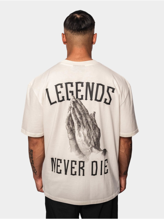 Dropsize T-skjorter Heavy Legends Never Die Oversize hvit
