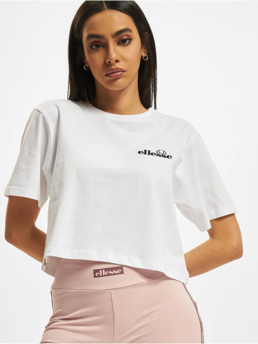 Ellesse T-Shirty Claudine Cropped bialy