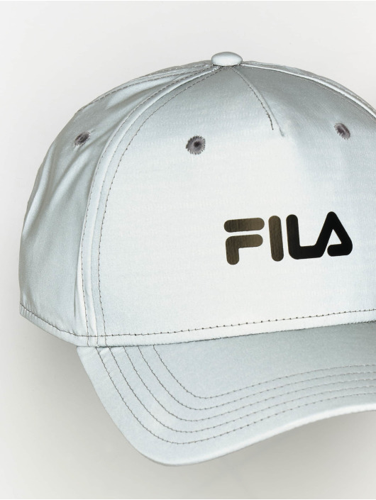 FILA Snapback Bianco Reflective Linear Logo šedá