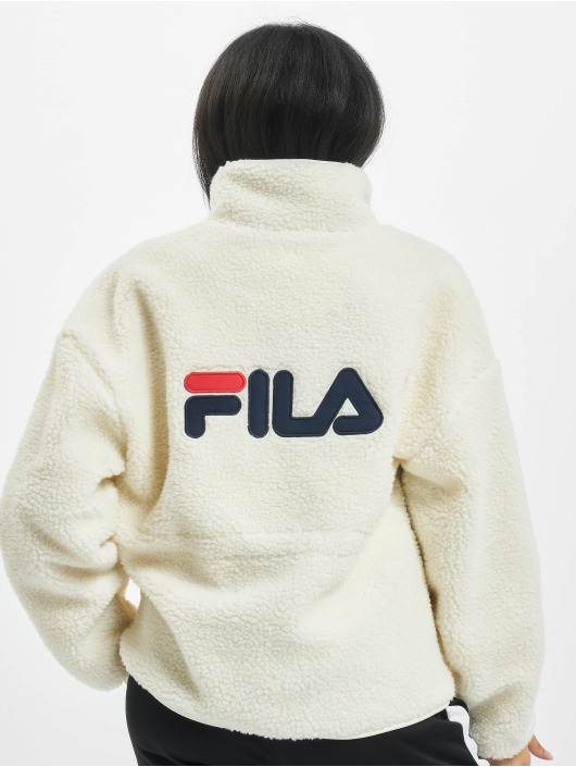 weerstand bieden Barcelona Voorloper FILA jas / Zomerjas Bianco Sari Sherpa Fleece in wit 777767