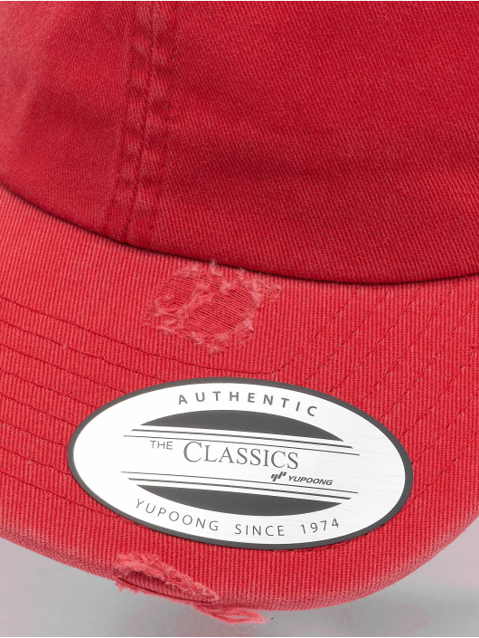 Flexfit Casquette Snapback & Strapback Low Profile Destroyed rouge