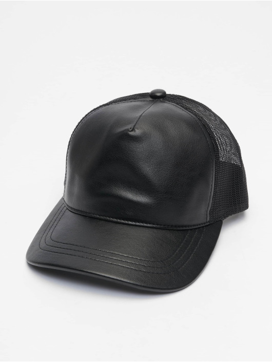 Flexfit Casquette Trucker mesh Leather noir
