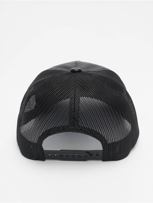 Flexfit Casquette Trucker mesh Leather noir