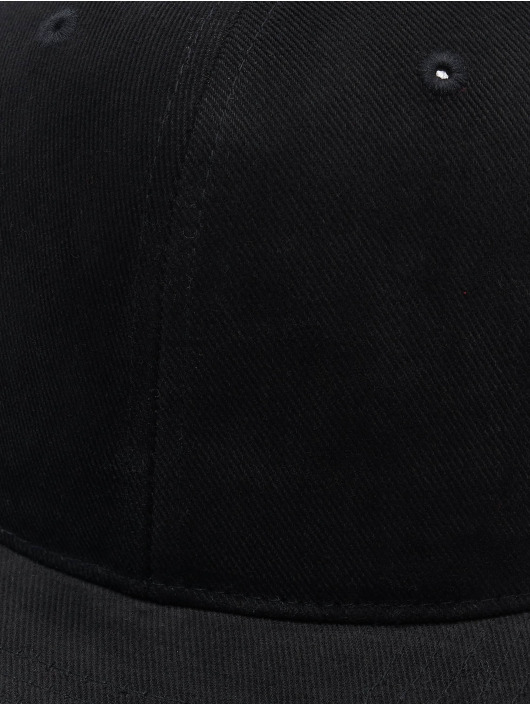 Flexfit Snapback Cap Brushed Cotton Twill Mid-Profile schwarz