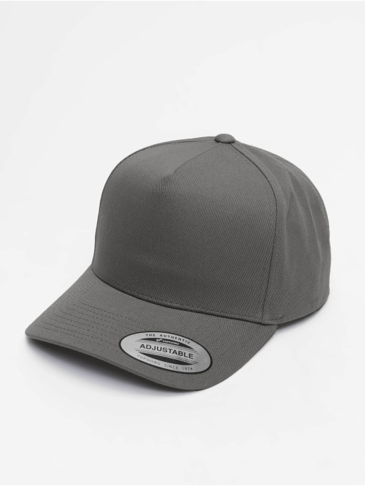 Flexfit Snapback Caps 5-Panel Curved Classic grå