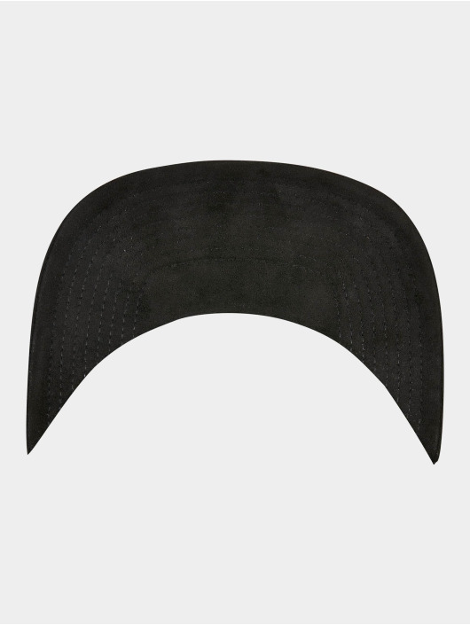 Flexfit Snapback Caps Suede Leather čern