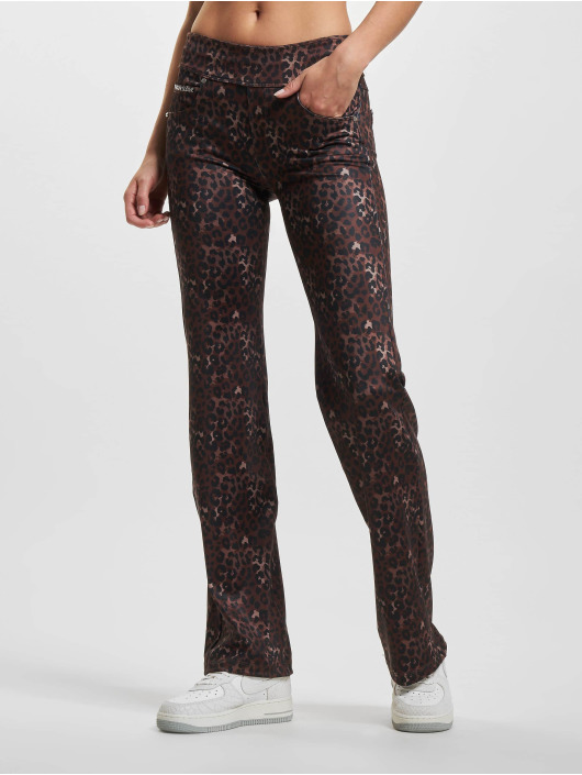 Freddy Boot cut jeans N.O.W. Yoga Tech Umschlagbarer Taillenbund Comfort Hose Mid Waist Wide Leg bruin
