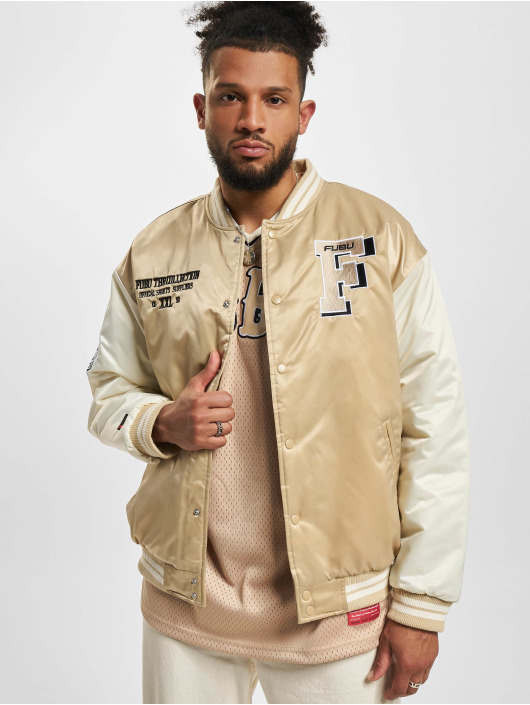 Fubu Chaqueta de béisbol College Shiny Varsity beis