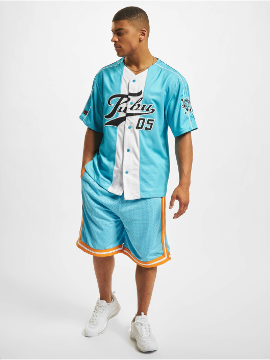 Fubu Chemise Block Baseball Jersey turquoise